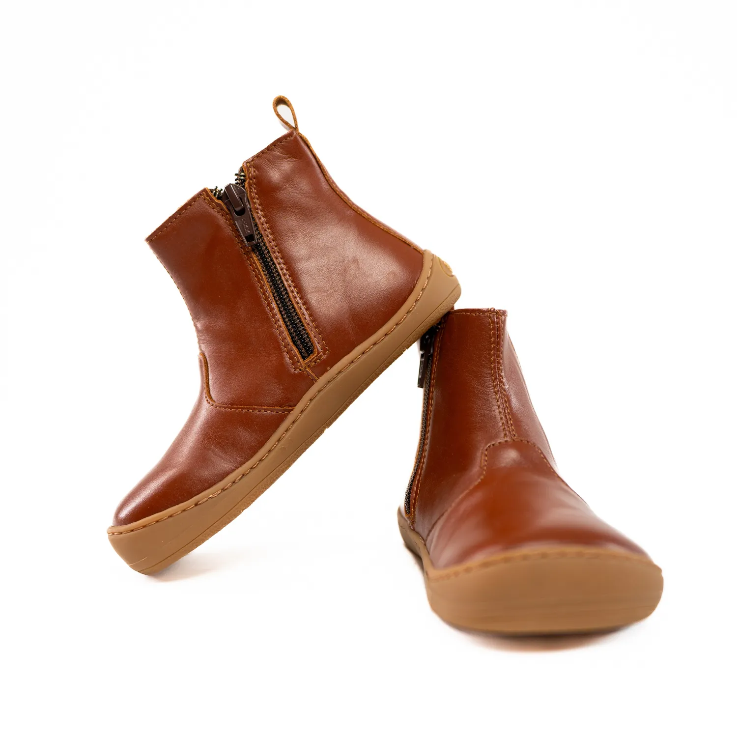 Gogsig Chelsea Dark Brown barfodsstøvle børn