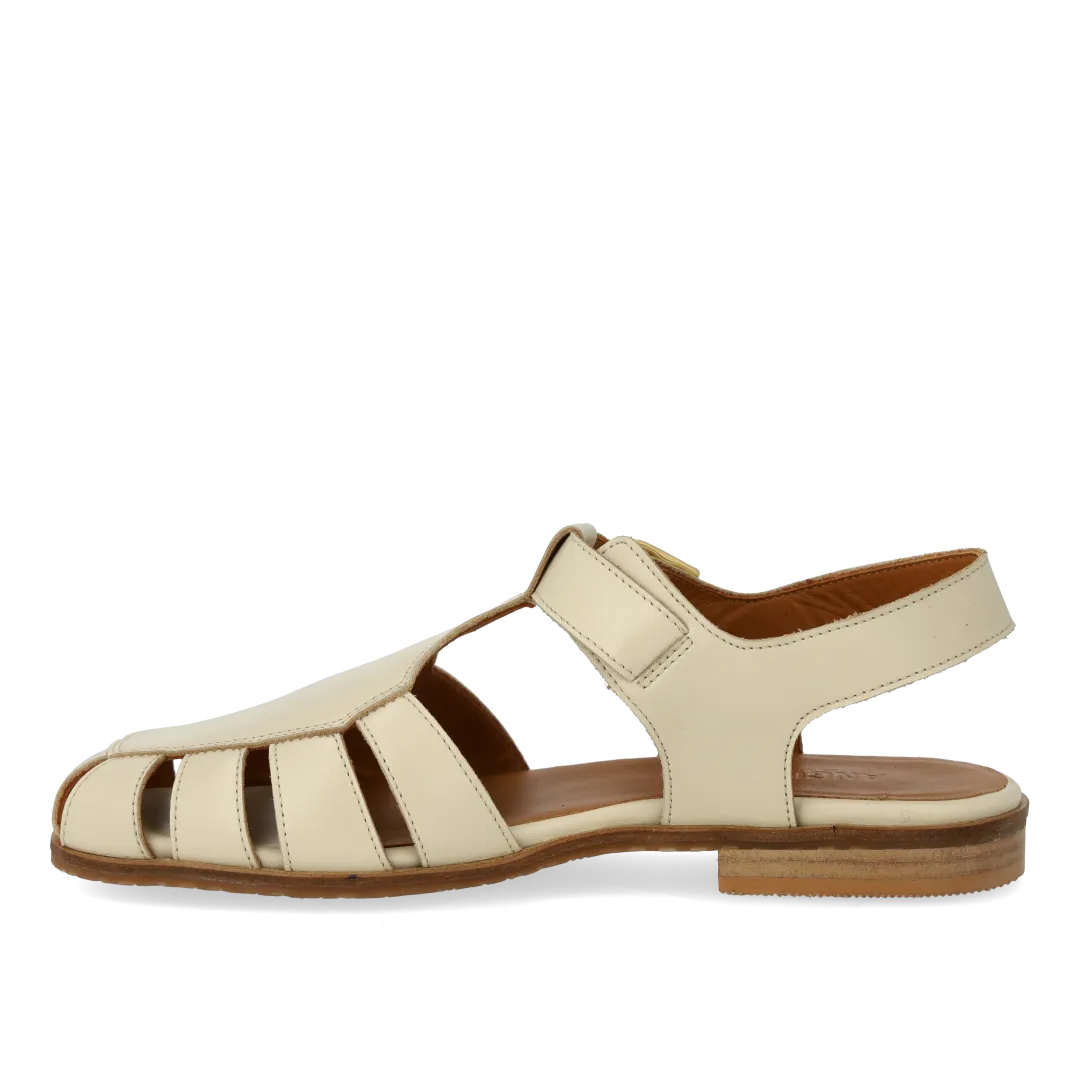 Angulus Fisherman Sandal Dame Læder Guldspænde