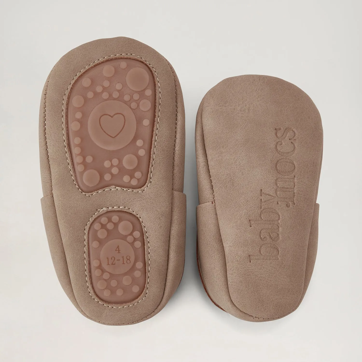 BabyMocs Casual Mocs futter greige bred tåboks