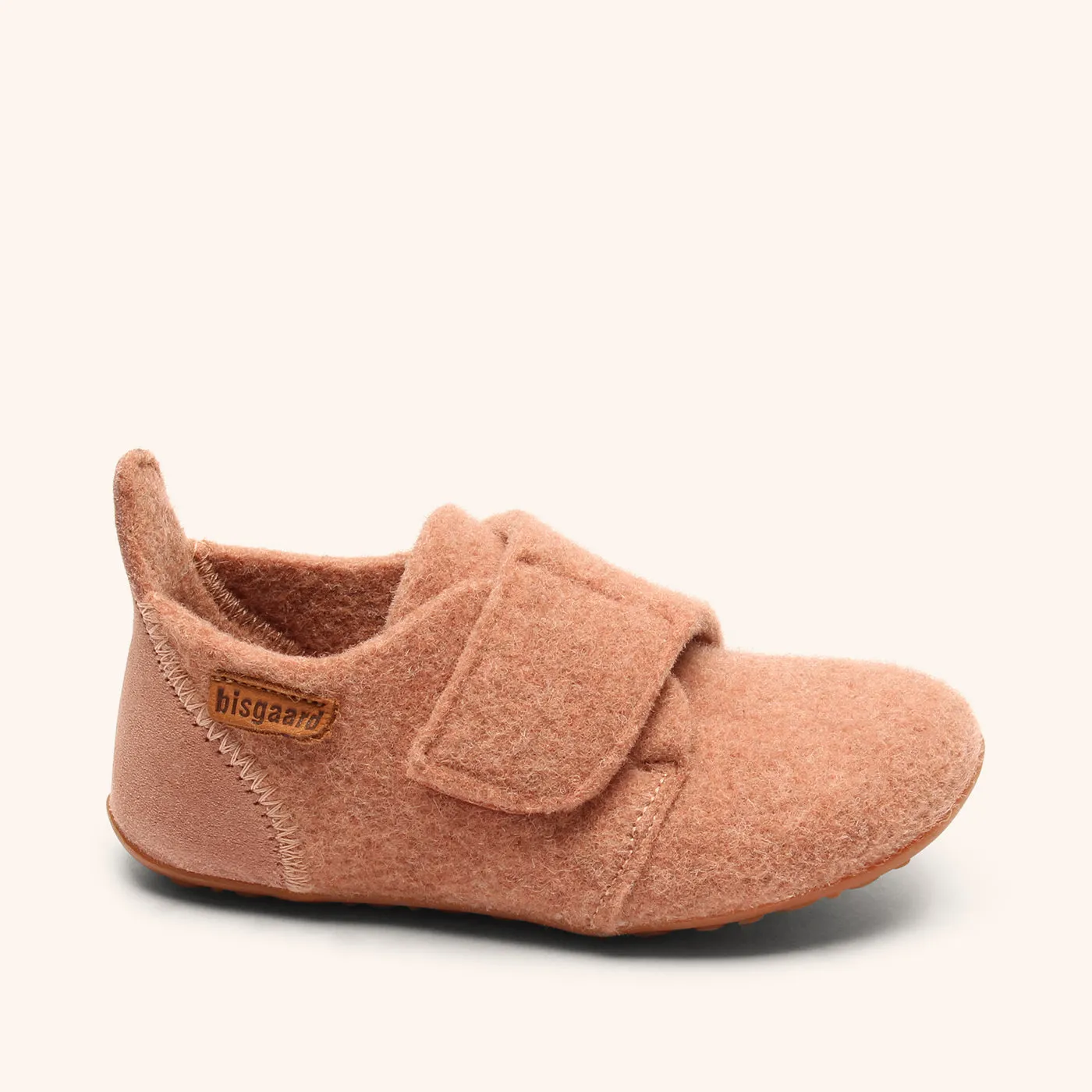 Bisgaard Casual Wool hjemmesko rose i uld