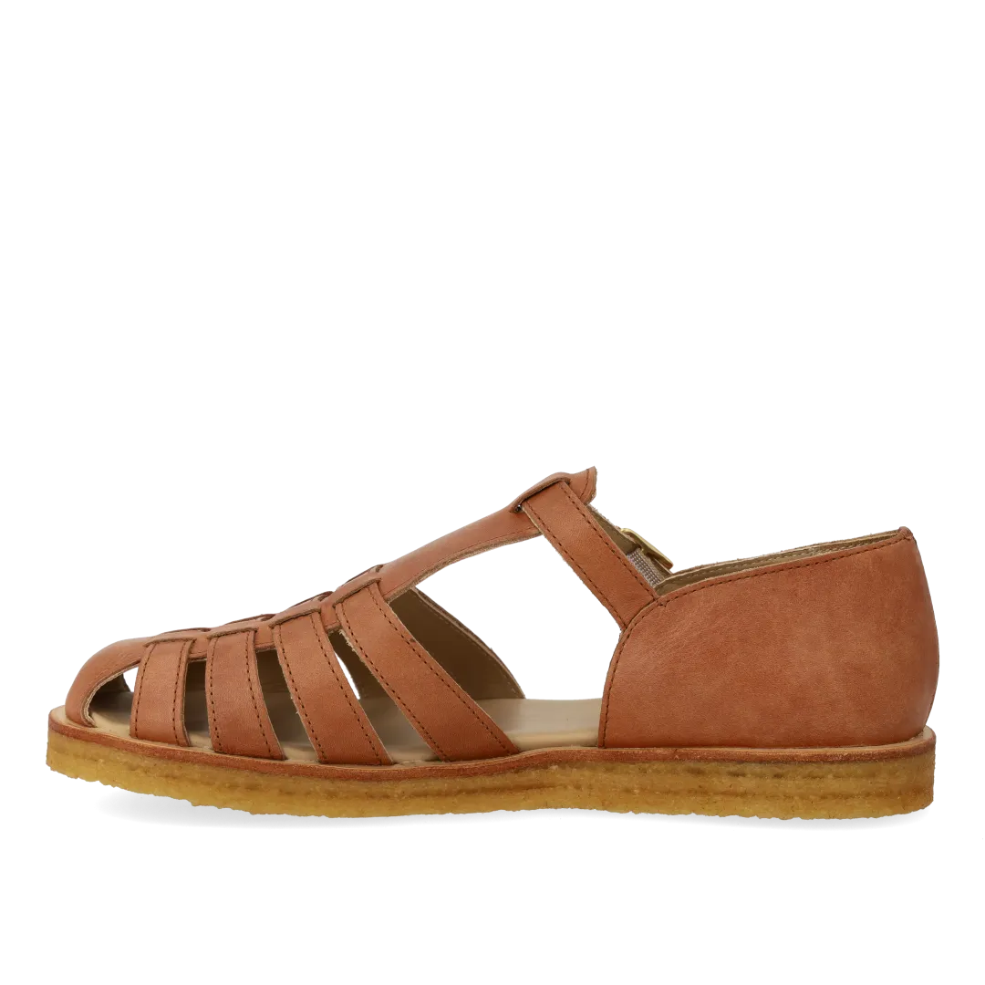 Angulus Klassisk Fisherman sandal læder rågummi