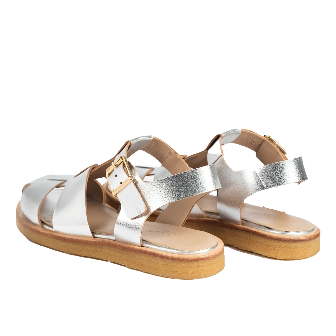Angulus Remsandal Fisherman sandal sølv