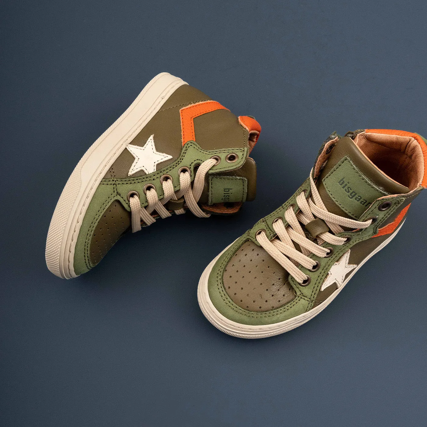 Bisgaard Isak sneaker khaki læder