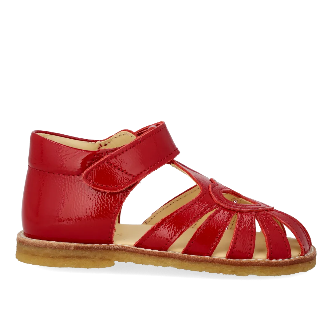 Angulus Begynder hjertesandal velcro børnesandal læder