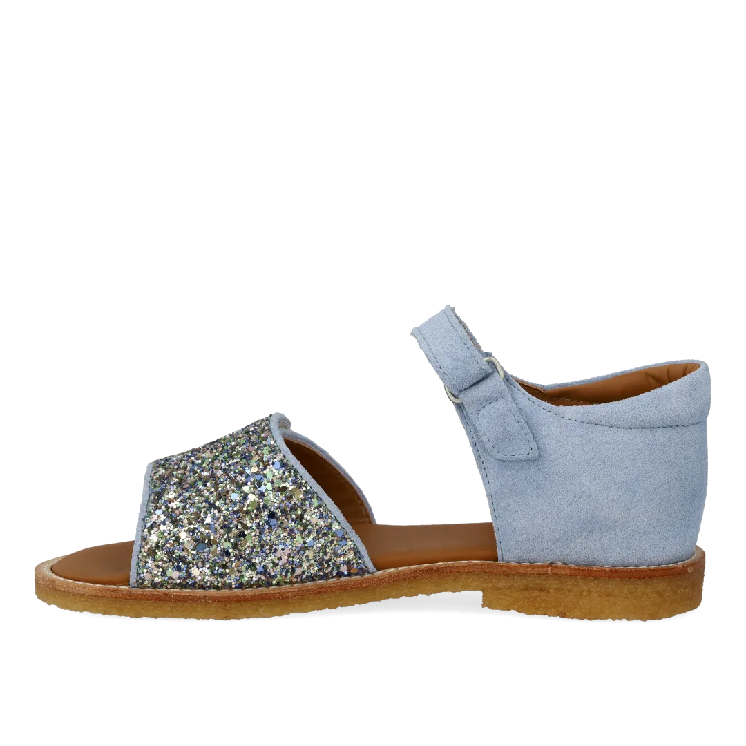 Angulus Justerbar sandal glitter børnesandal læder