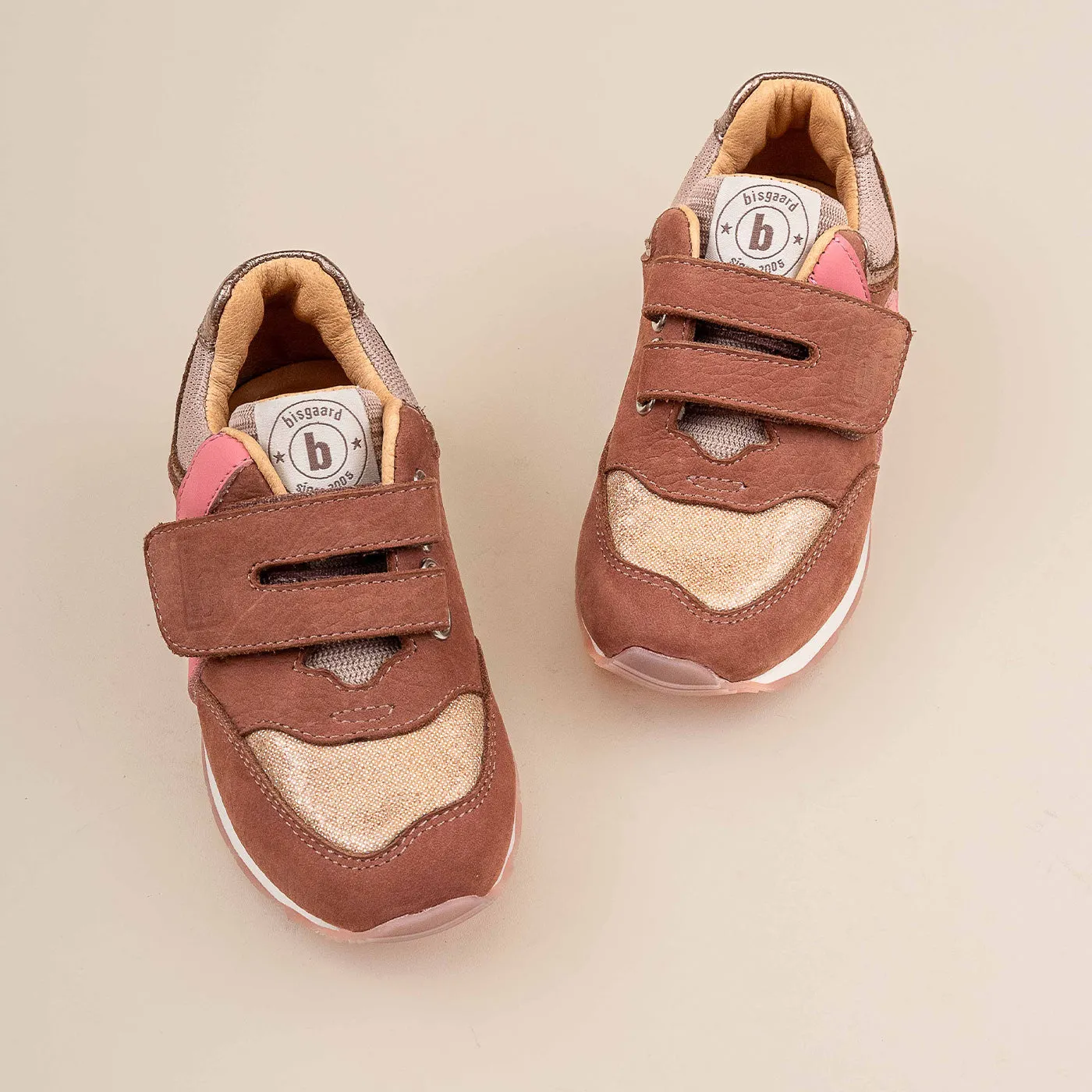 Bisgaard Winston sneaker pink ruskind tekstil