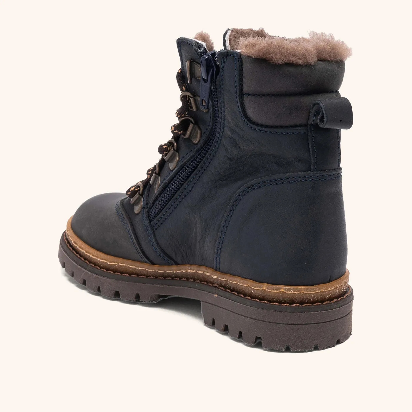 Bisgaard Gert Lamb snørestøvle navy lammeskind
