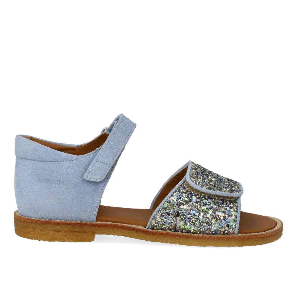Angulus Justerbar sandal glitter børnesandal læder