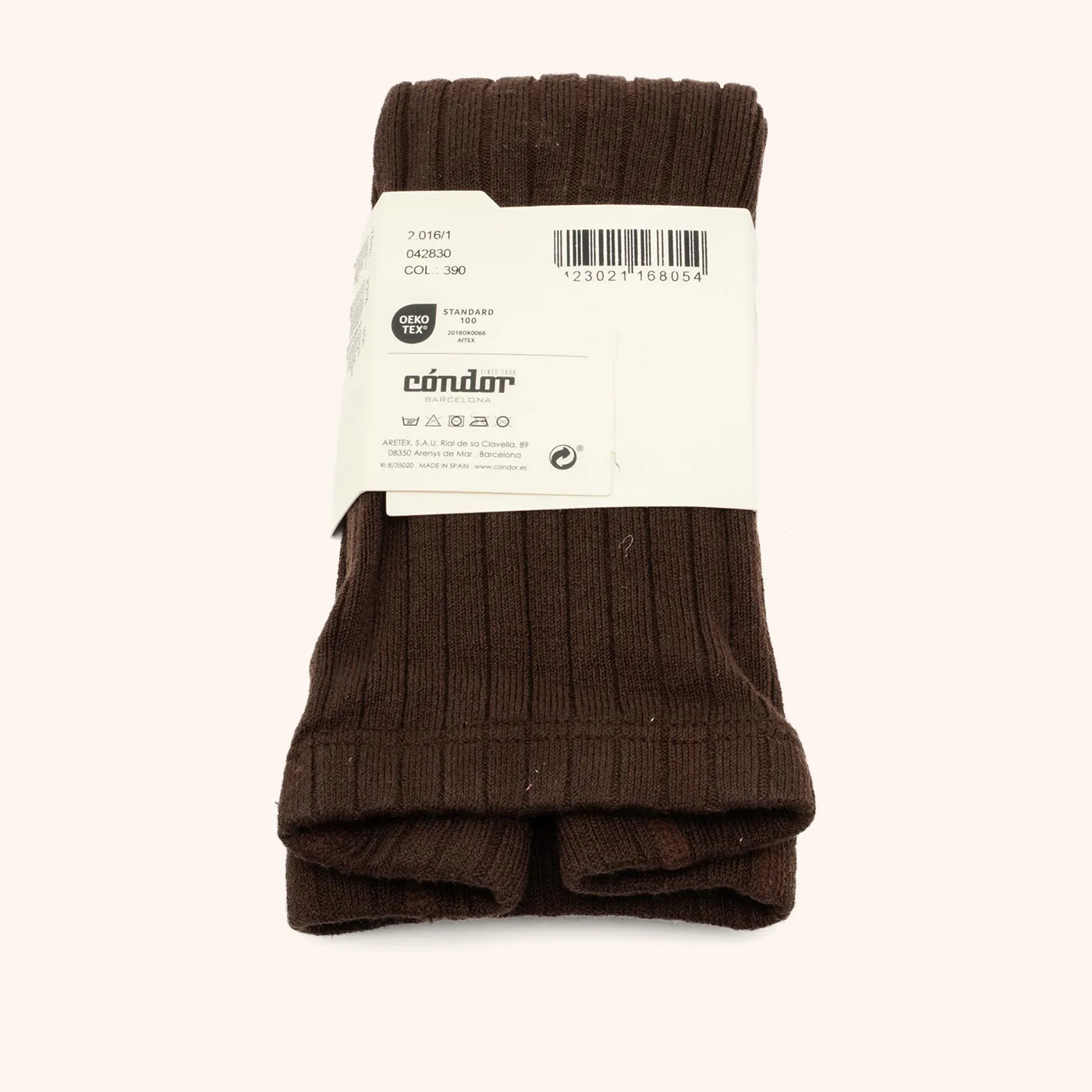 Bisgaard x Cóndor strømpebukser brown rib