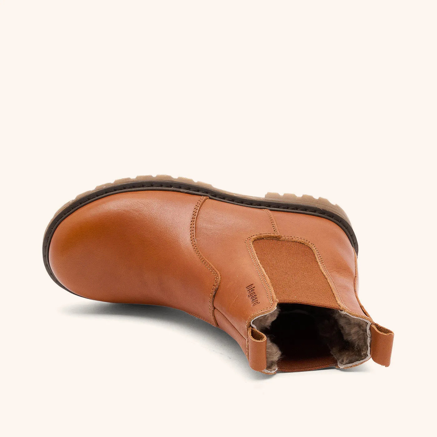 Bisgaard Neel Lamb vinterstøvle cognac lammefoer