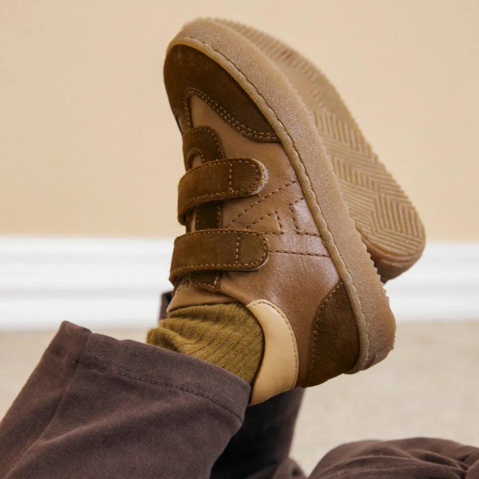 Angulus sneaker colour-block velcro læder børn