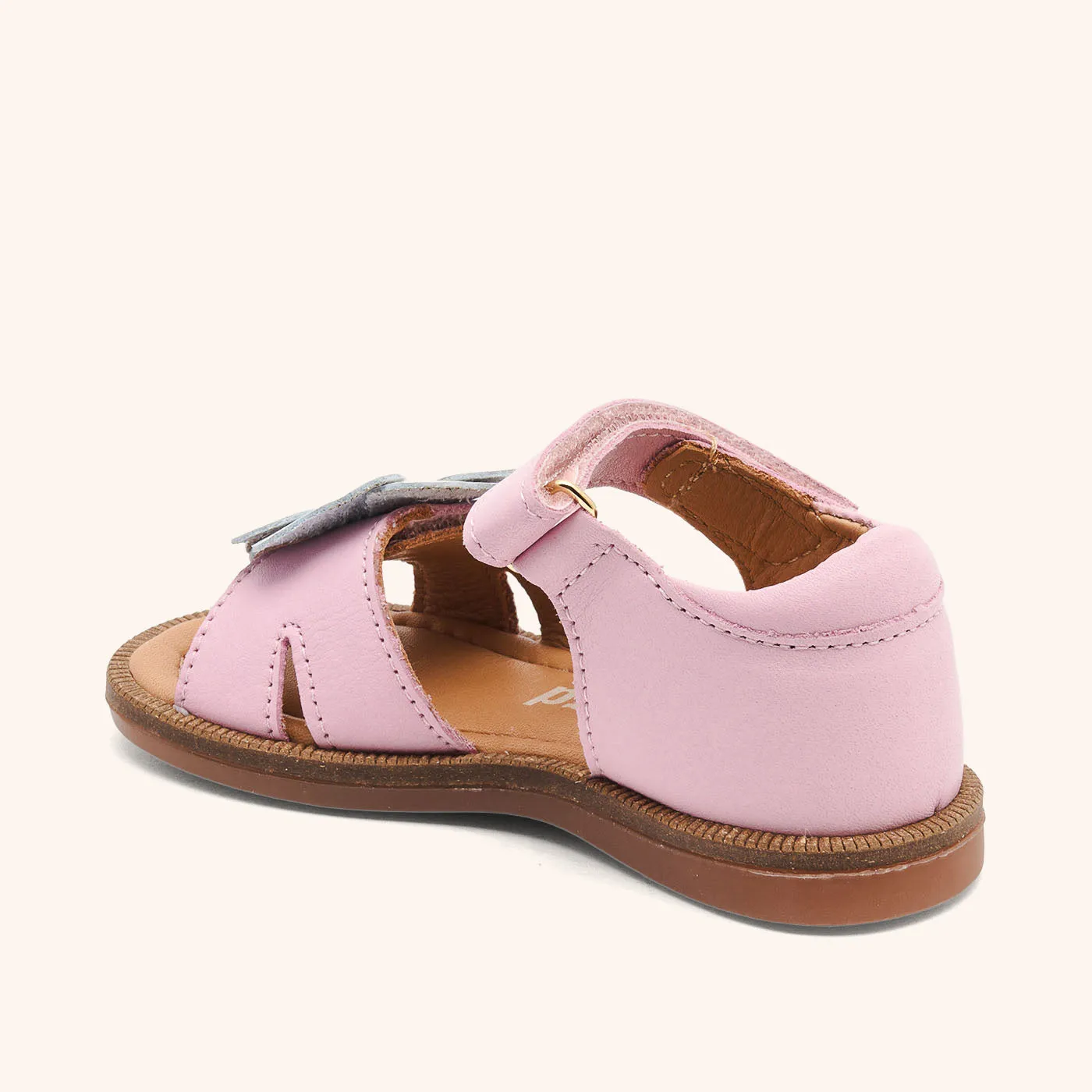 Bisgaard Barbara sandal rose læder med blomst