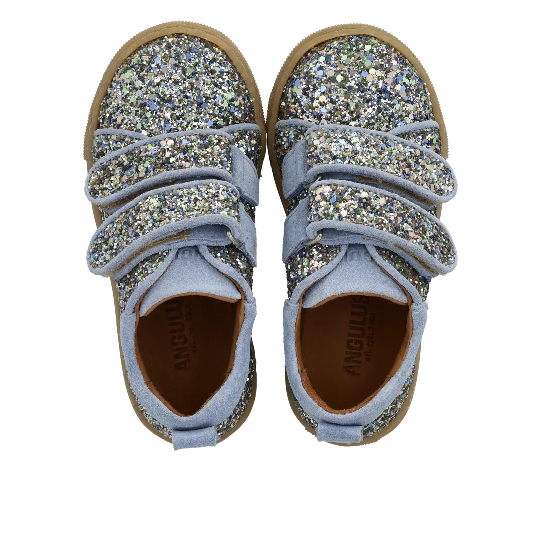 Angulus glitter-sneaker ruskind børnesneakers