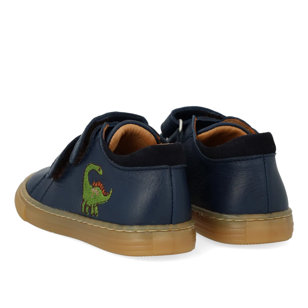 Angulus Sneaker dinobroderi læder velcro børn