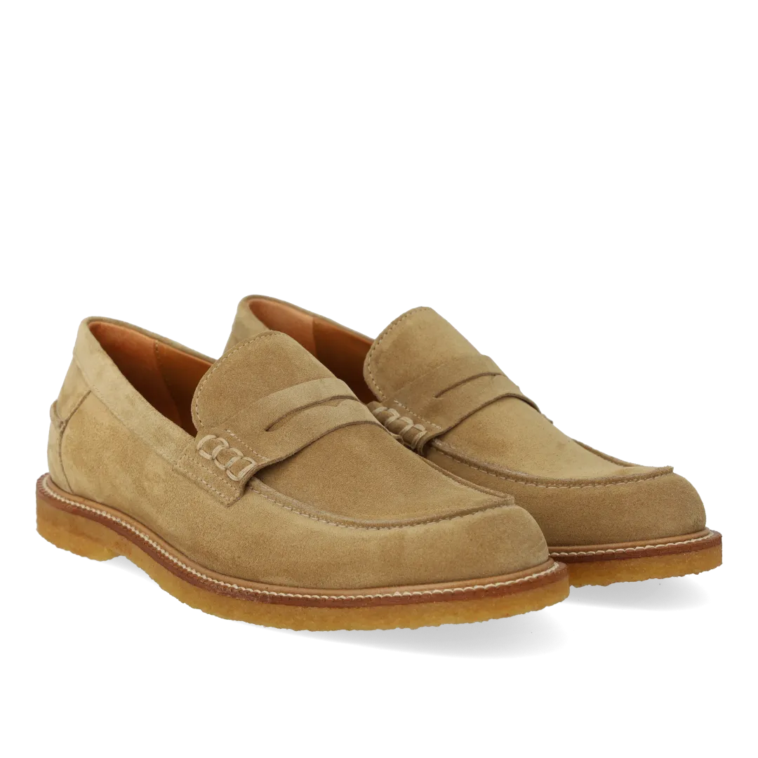 Angulus Penny loafer damesko i skind
