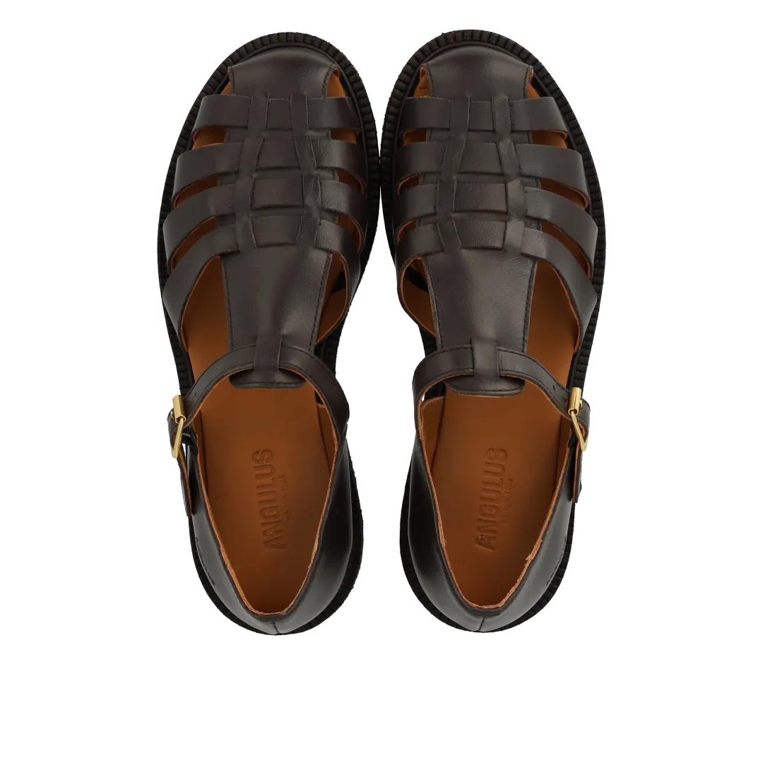 Angulus Klassisk Fisherman Sandal Dame lædersandal