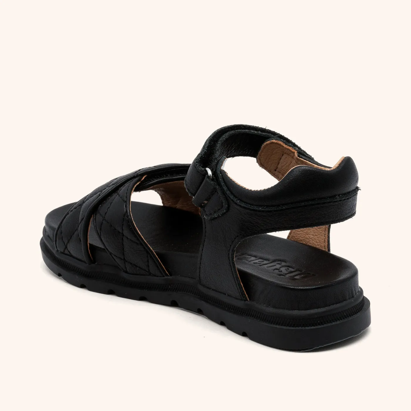 Bisgaard Obi sandal sort åben med velcro
