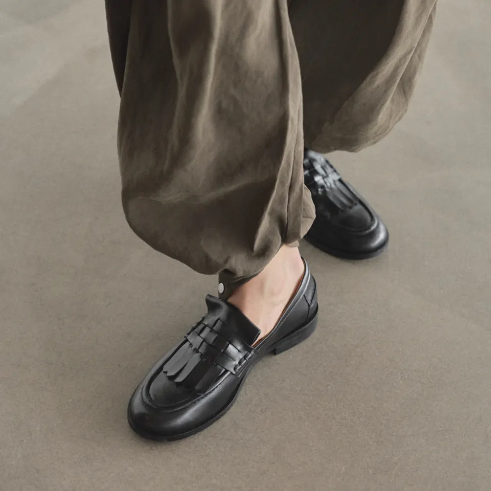 Angulus Loafer med fletdetalje loafer dame læder