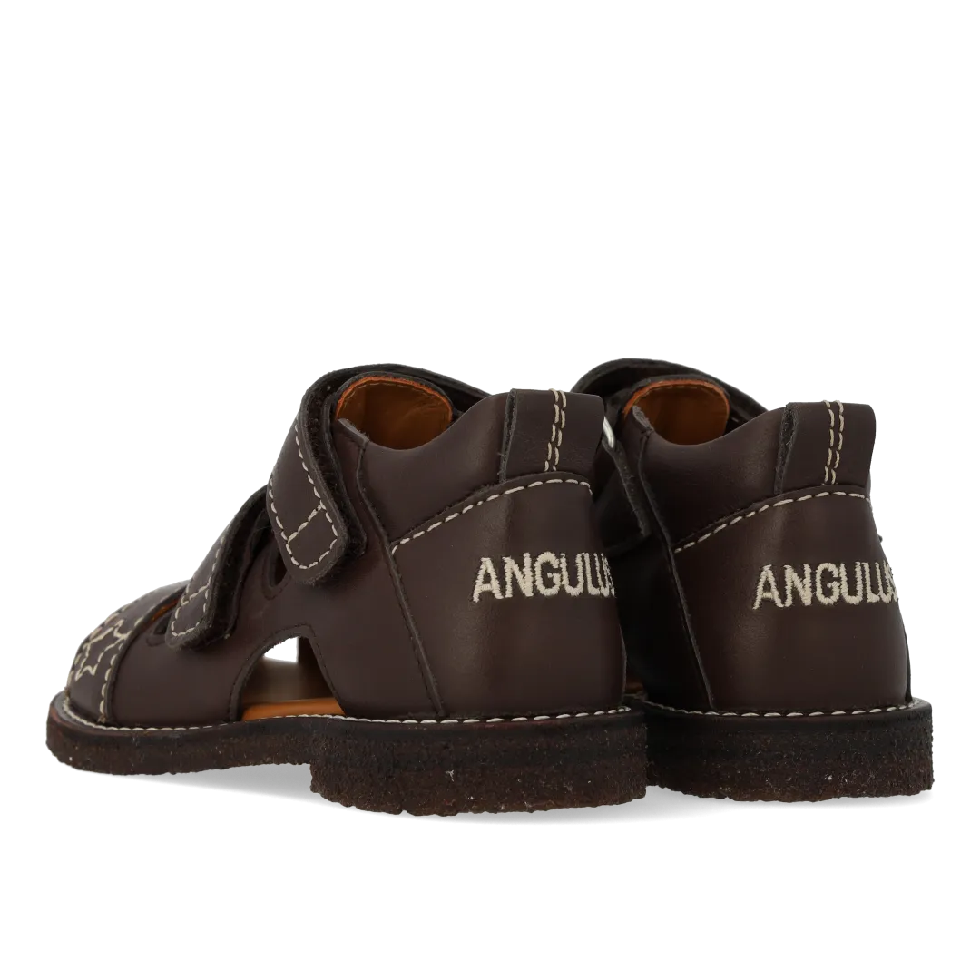 Angulus lædersandal stjernebroderi børnesandal