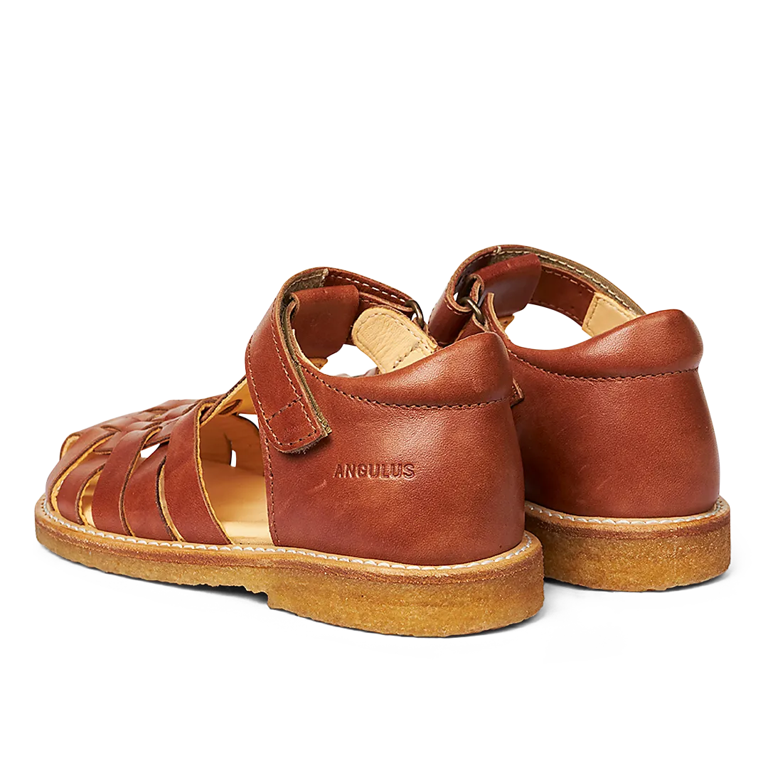 Angulus fletsandal velcrolukning lædersandal børn