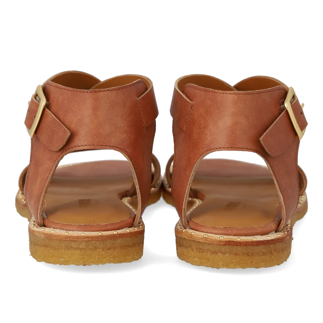 Angulus Sandal krydsremme nitter læder dame