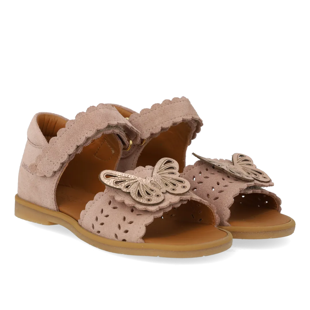 Angulus Sandal Åben Tå Sommerfugl sandaler str 25-32 ruskind