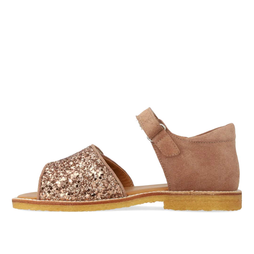 Angulus Justerbar sandal børnesandal læder glitter