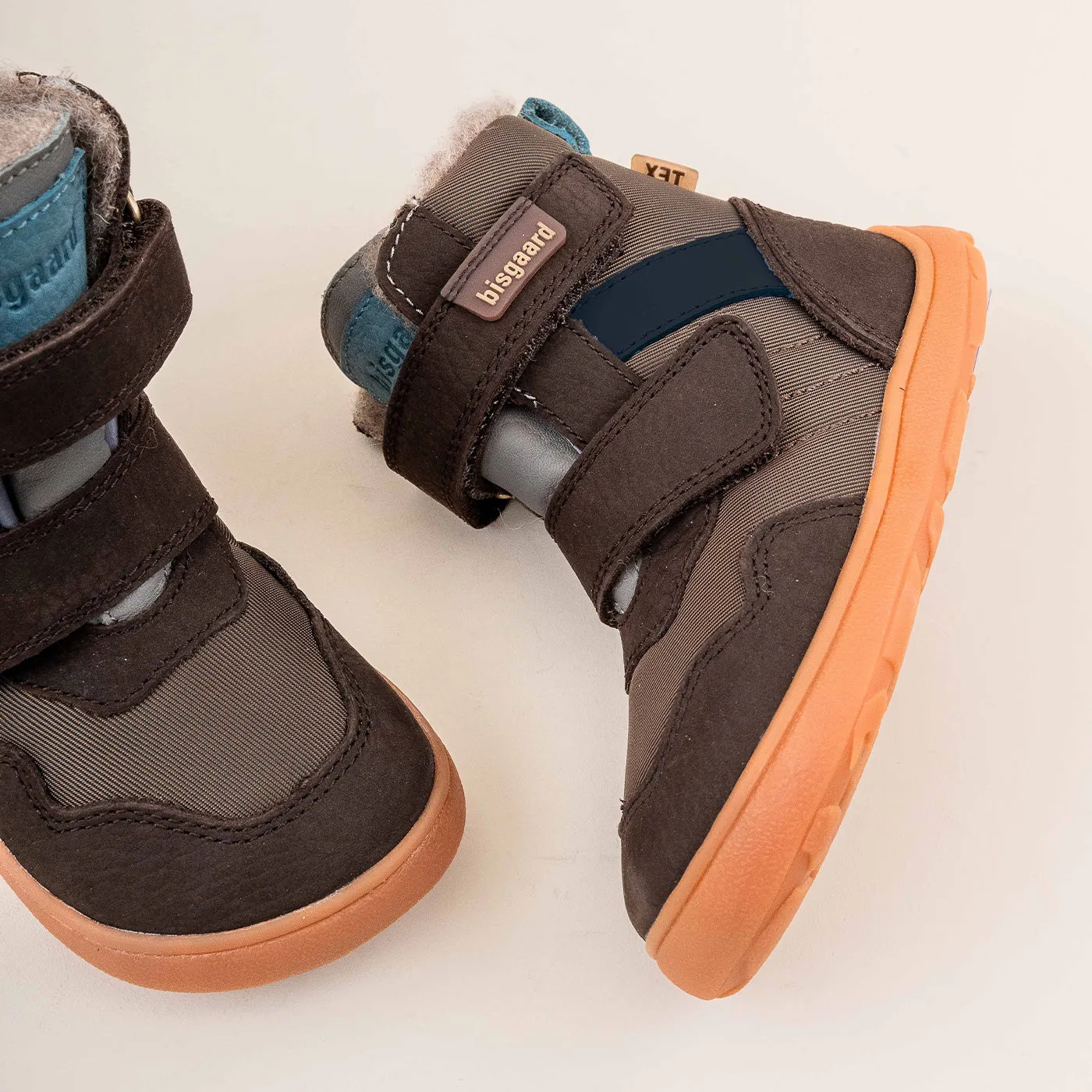 Bisgaard Timo Tex barfodsvinterstøvle dark brown vandtæt