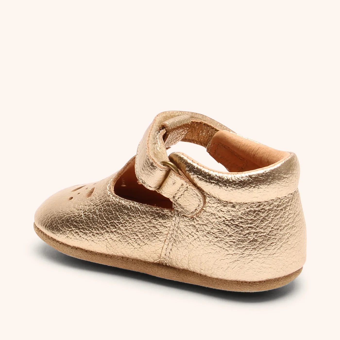 Bisgaard Bloom hjemmesko guld bred til baby