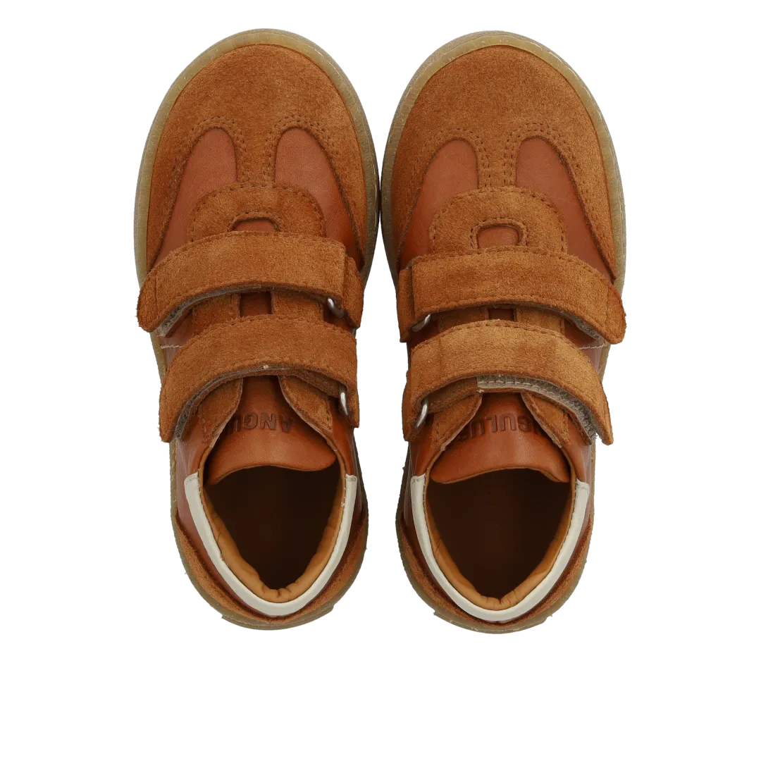 Angulus Sporty colour-block sneaker bernesko velcro leder