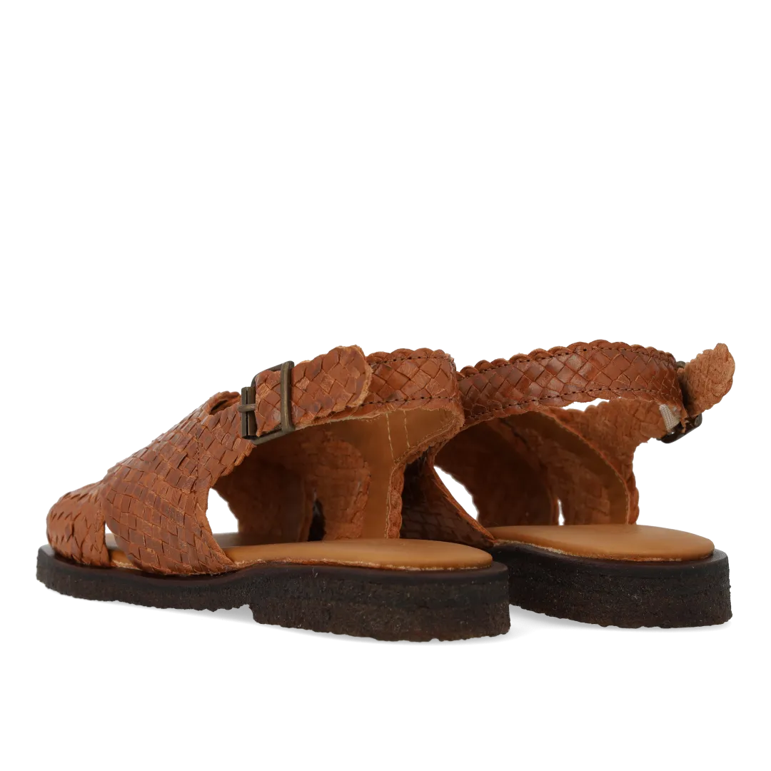 Angulus Håndflettet krydssandal sandal læder
