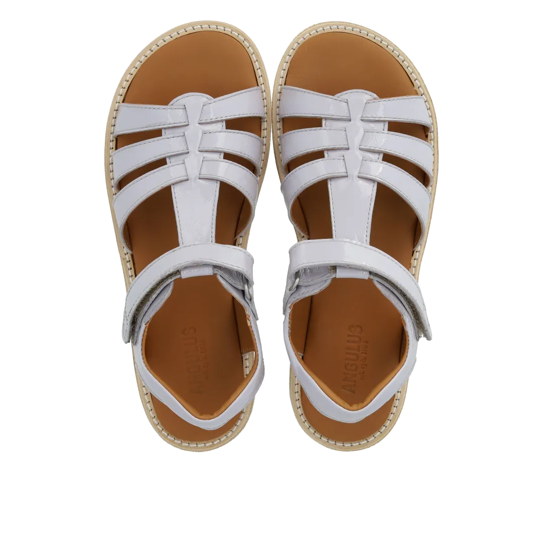 Angulus Sandal T-rem velcro børnesandal læder let sål