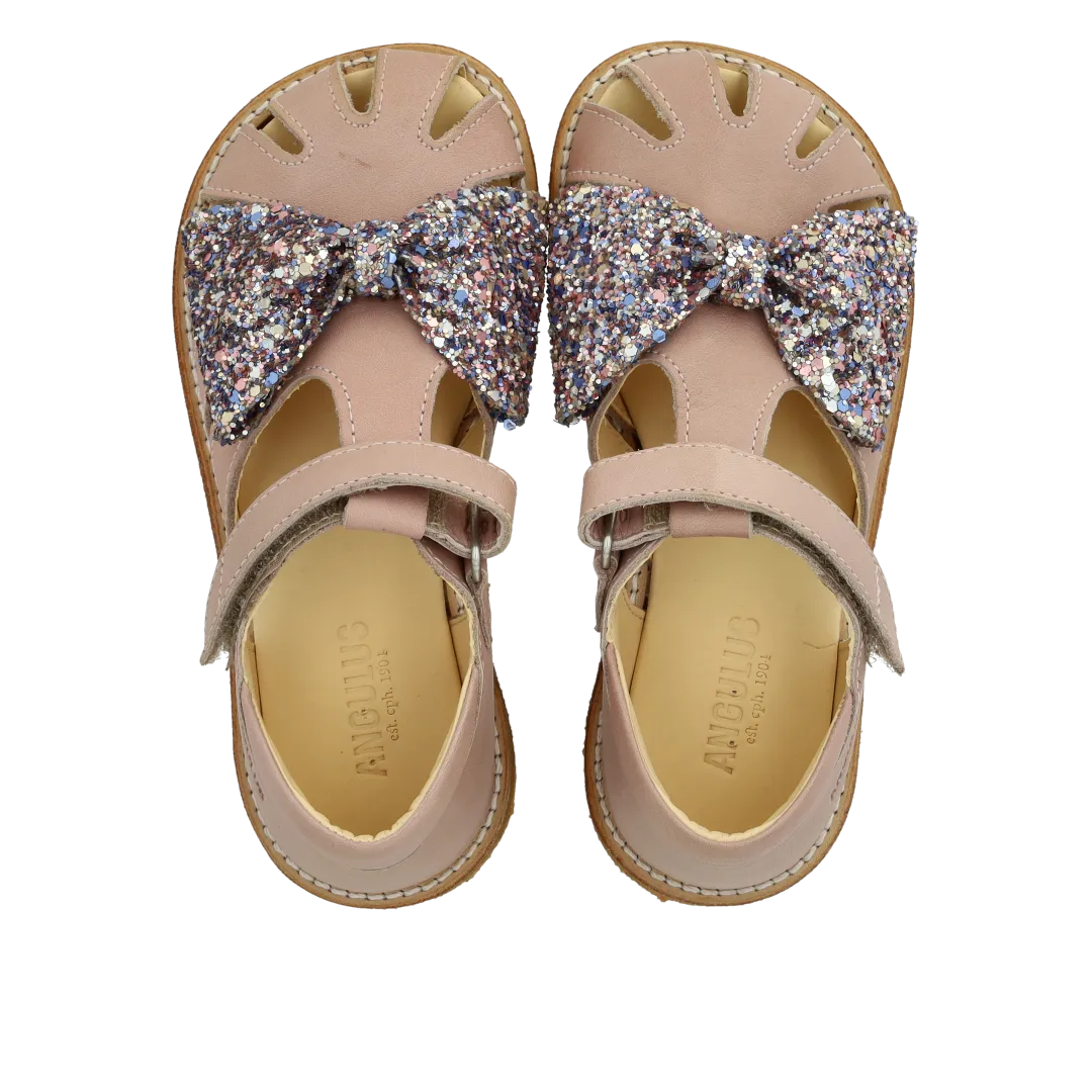 Angulus sandal børn glitter sandal velcro sløjfe