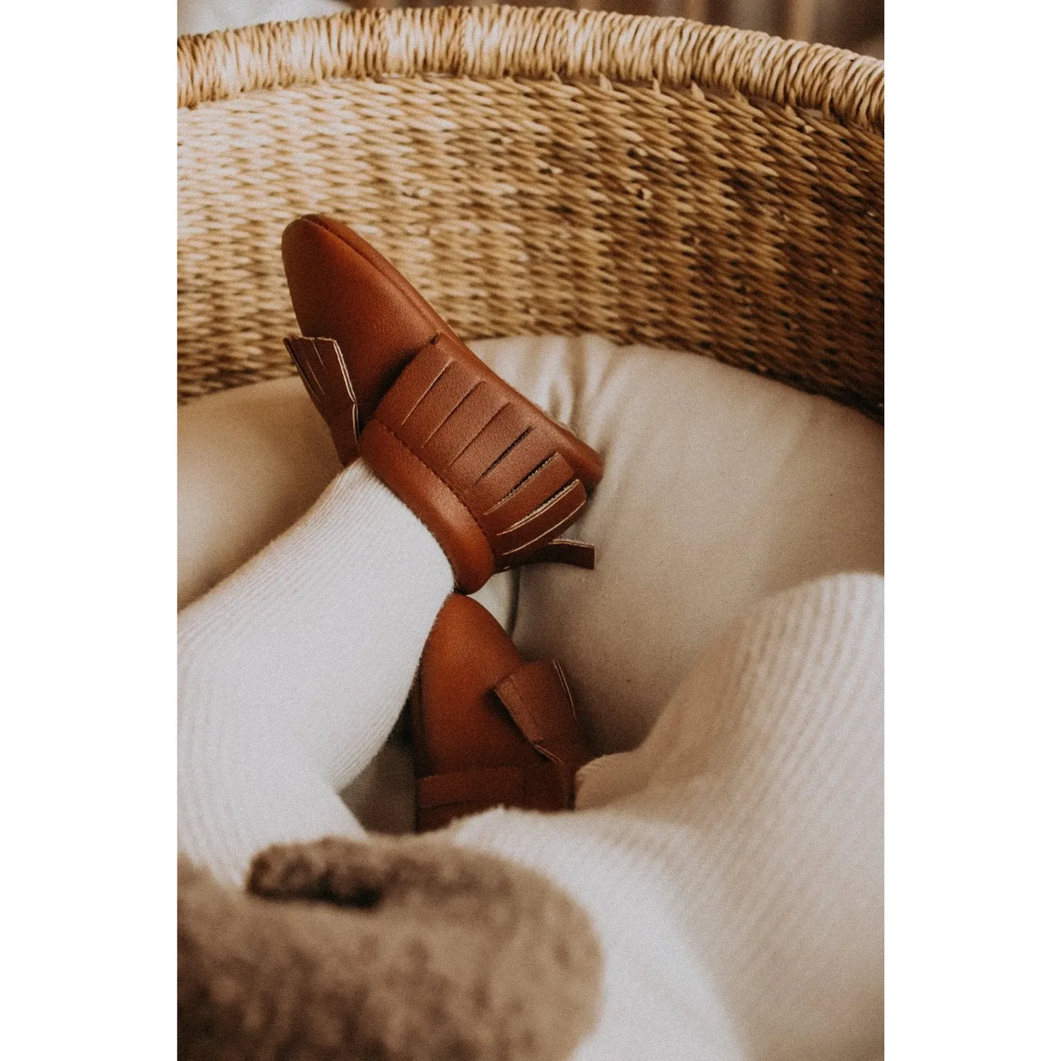BabyMocs Neutral Mocs mokkasin mørkebrun fleksibel sål