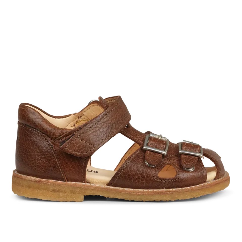Angulus Sandal med justerbar velcro og spænder børnesandal lukket tå