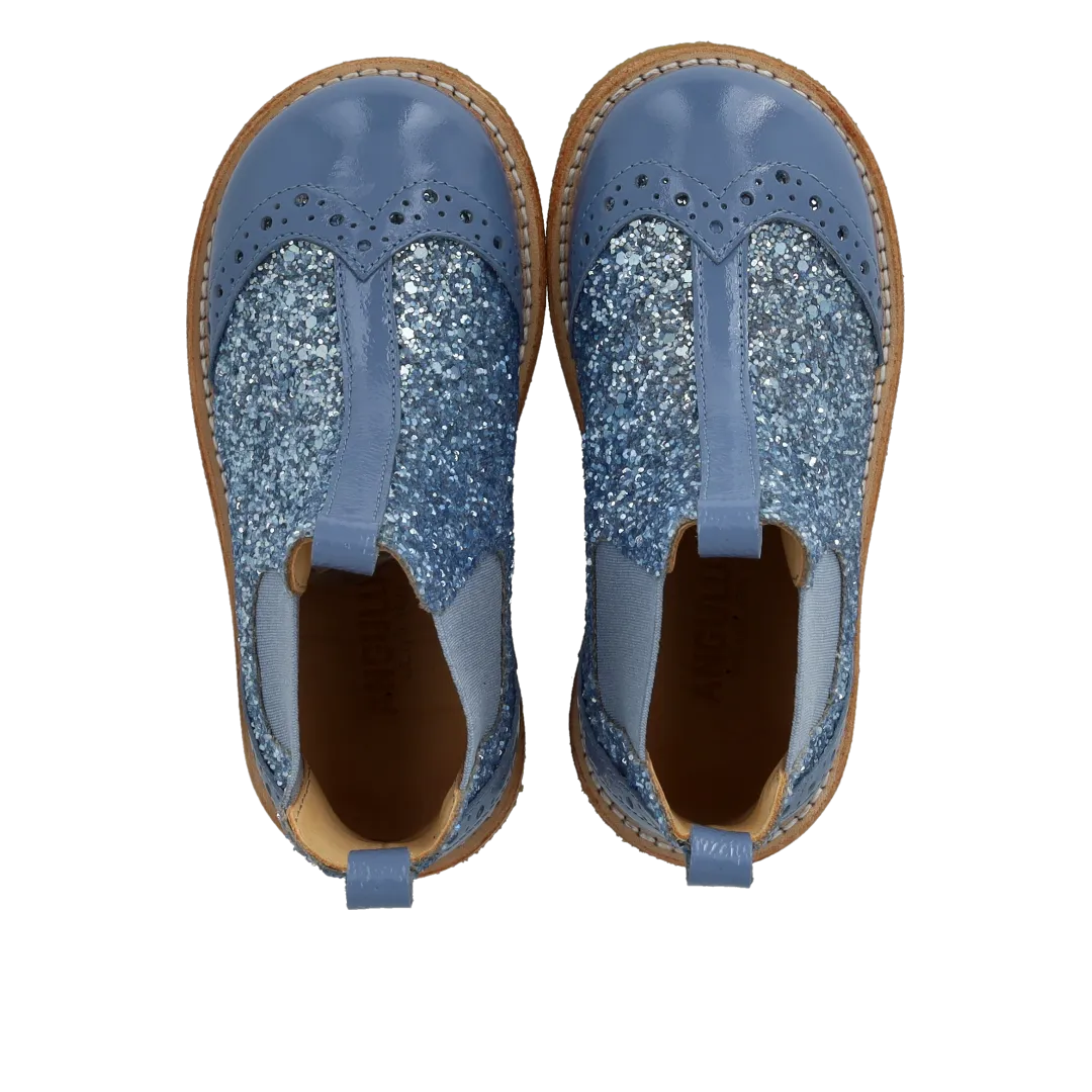 Angulus Chelsea støvle brogue glitter str 26-32