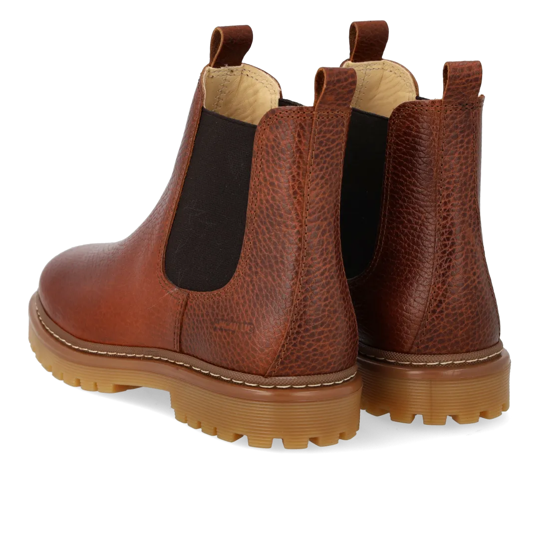 Angulus Chelsea støvle på tracksål børnestøvle i læder