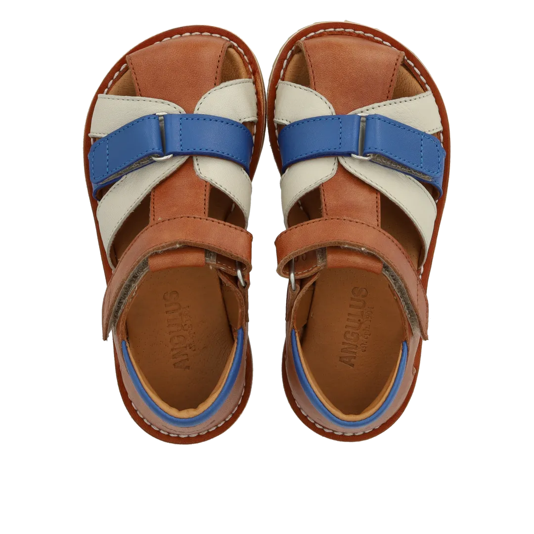 Angulus Colour Block Lædersandal sandaler rummelig str 26-32
