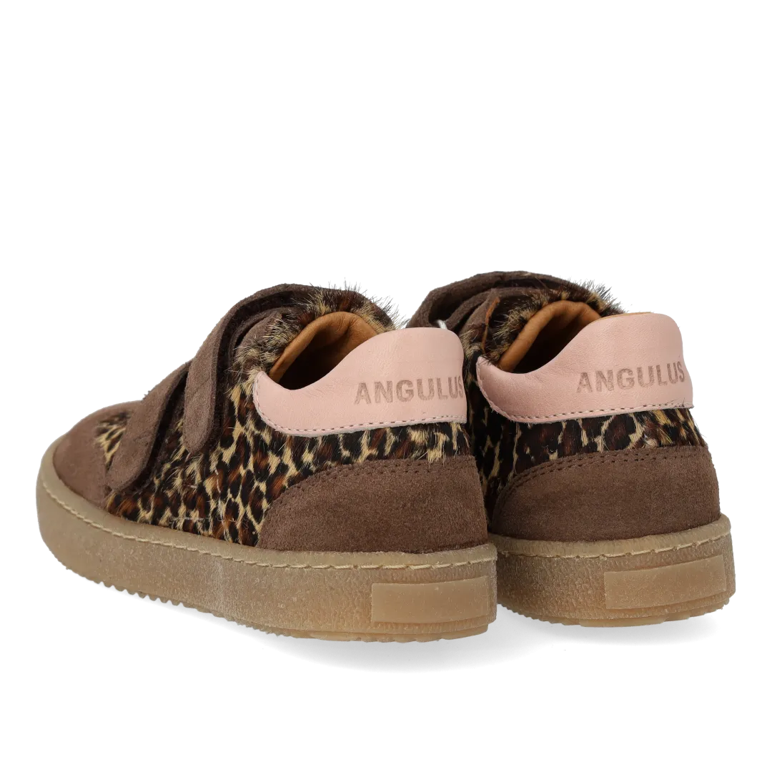 Angulus Court sneaker børnesneaker pony leopard