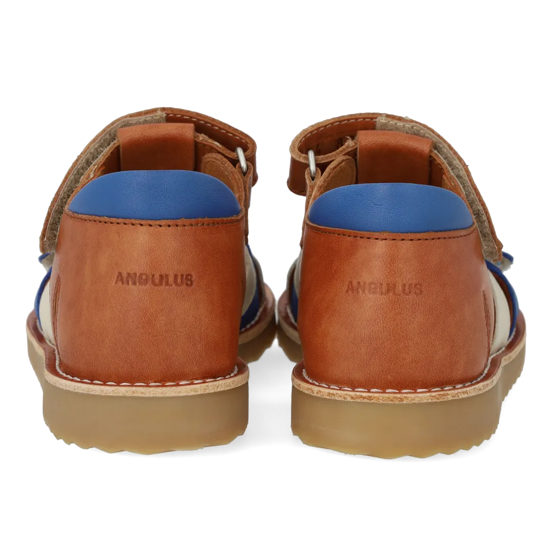 Angulus Colour Block Lædersandal sandaler rummelig str 26-32