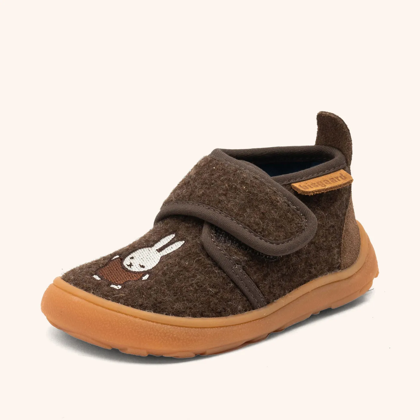 Bisgaard Barefoot Basic hjemmesko Miffy dark brown uld