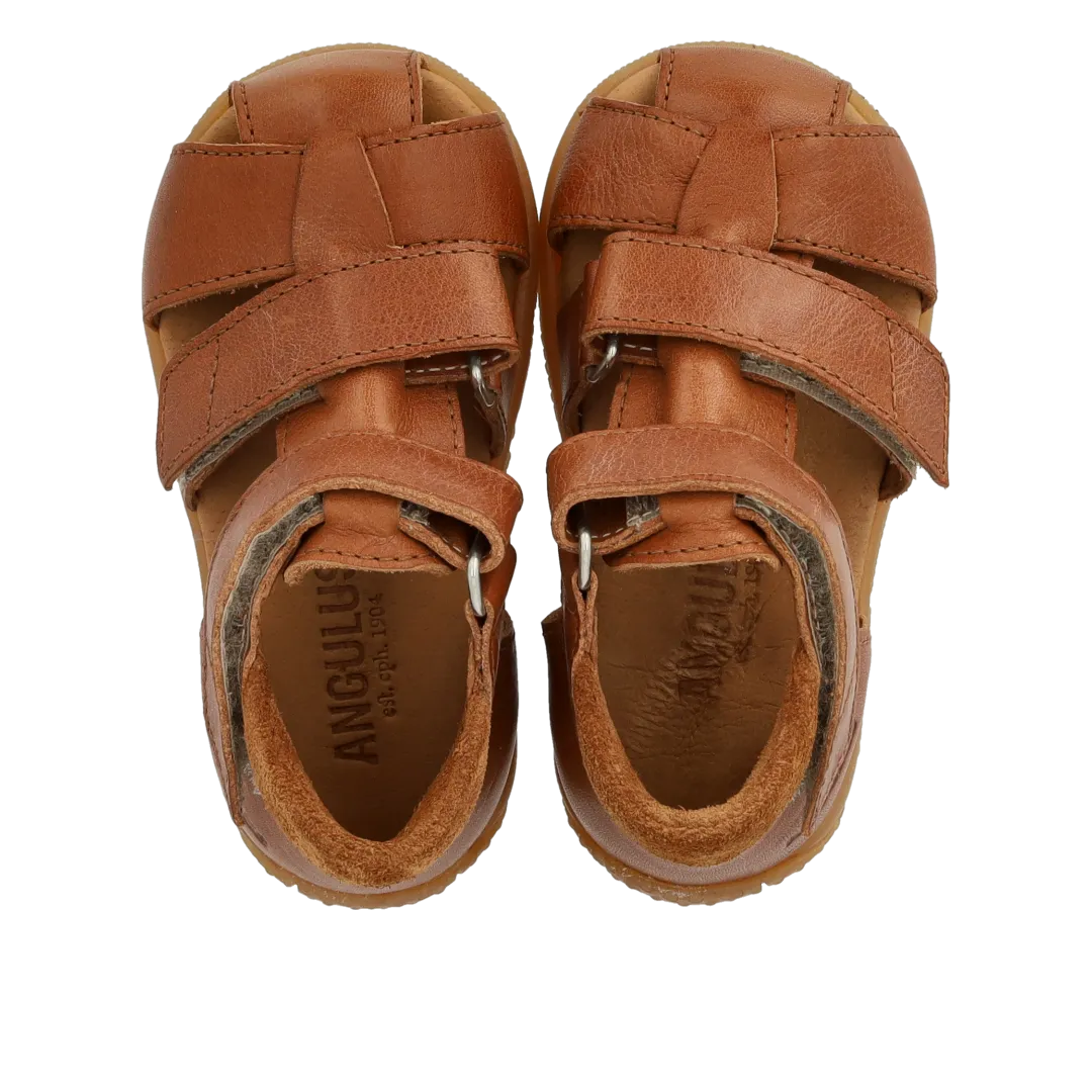 Angulus Sandal dobbelt velcro begyndersandal læder 18-23