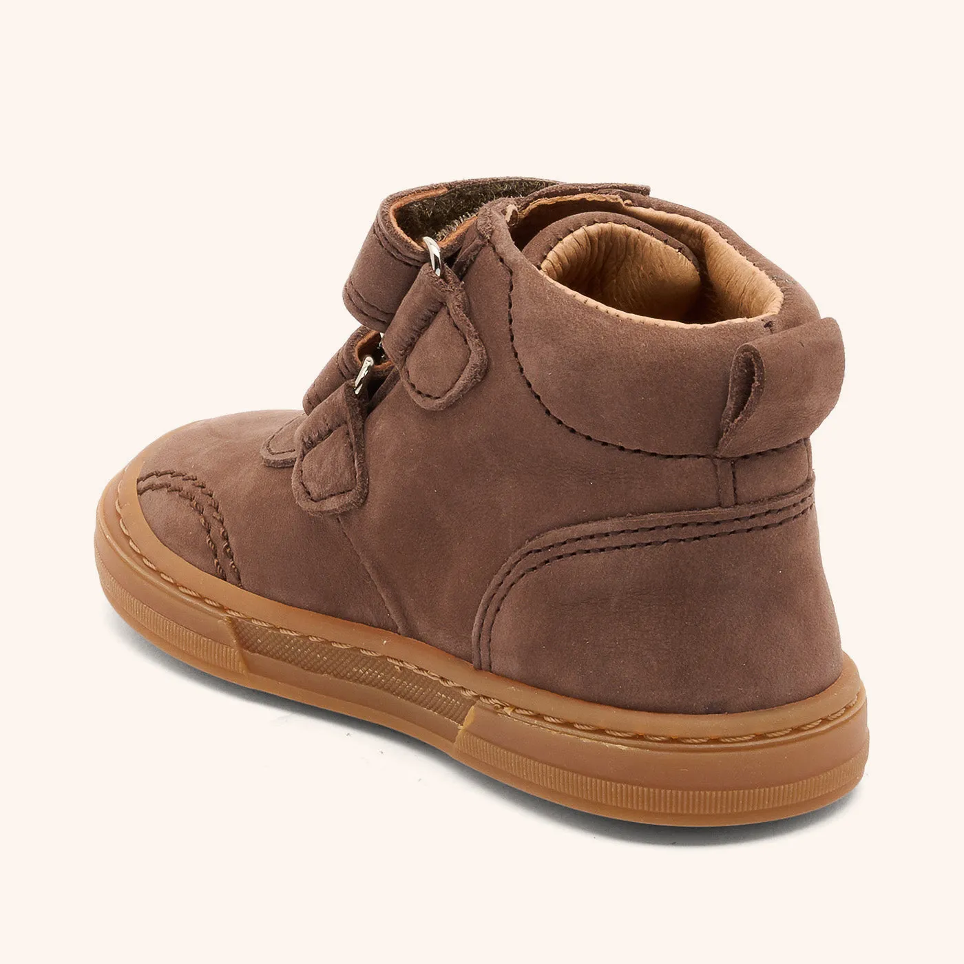 Bisgaard Rainbow sneaker dark brown velcro regnbue