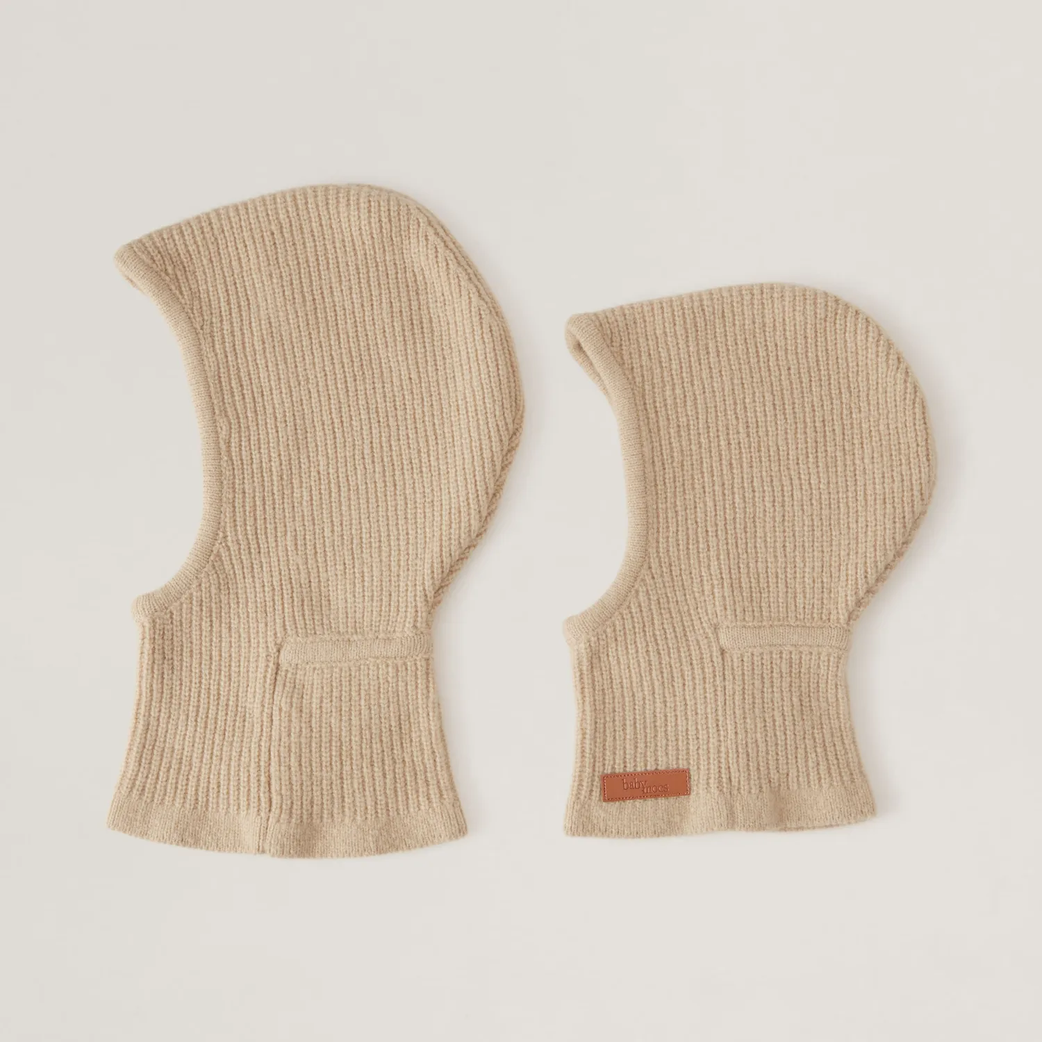 BabyMocs Balaclava elefanthue Beige Baby bomuld