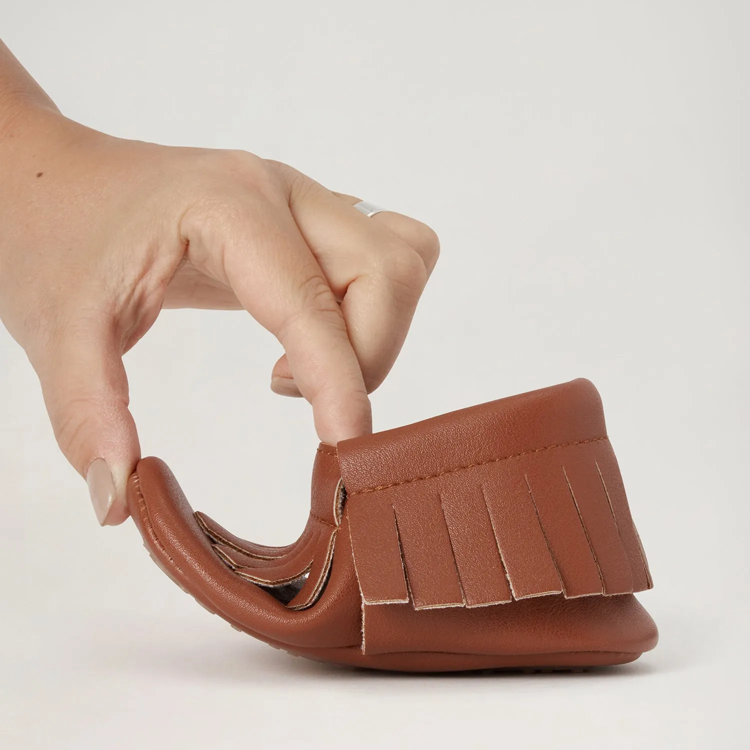 BabyMocs Neutral Mocs mokkasin mørkebrun fleksibel sål