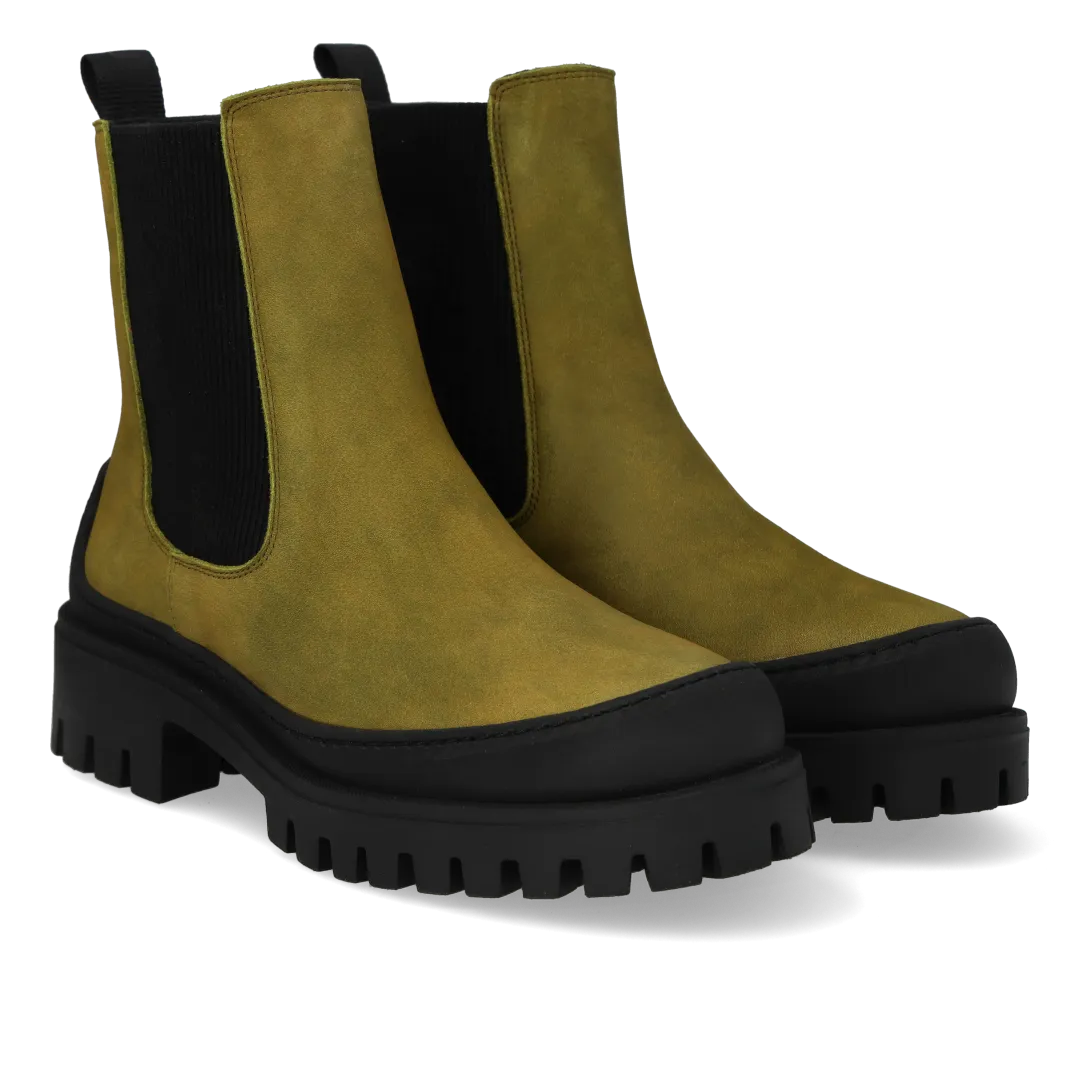 Angulus Chelsea støvle dame nubuck chunky sål