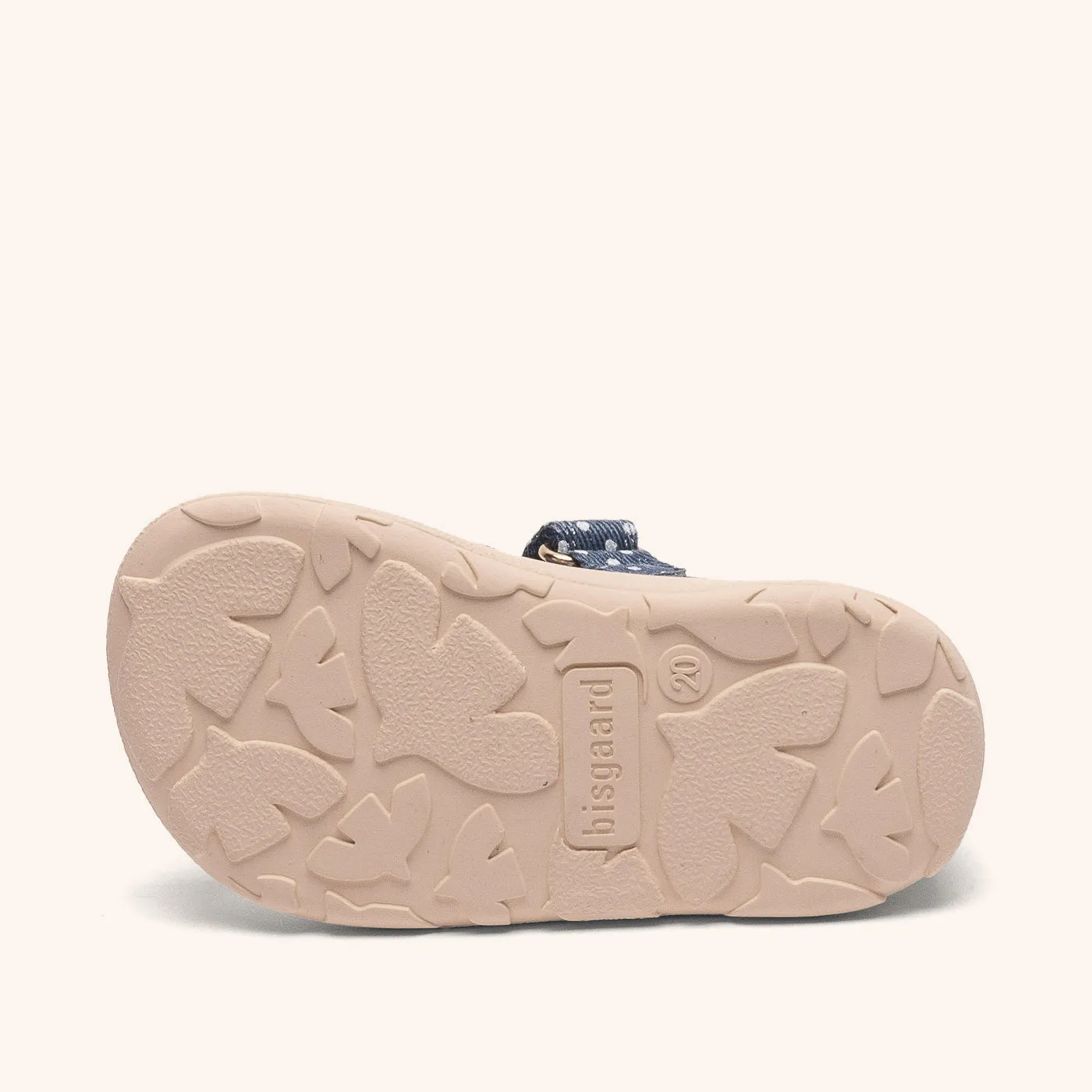 Bisgaard Barefoot Ballet Navy Dots hjemmesko