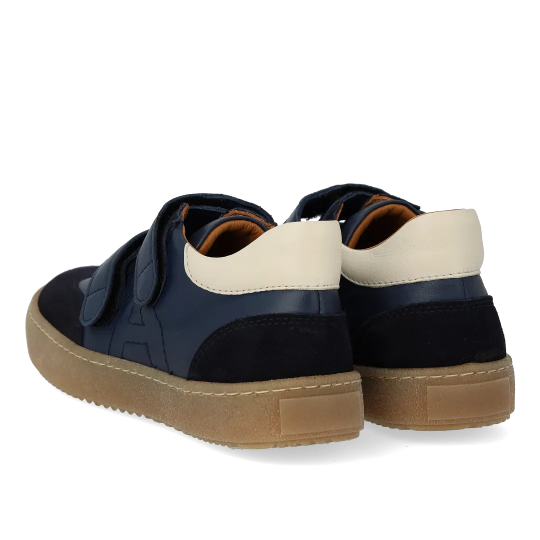 Angulus Court style sneaker børnesneakers velcro læder