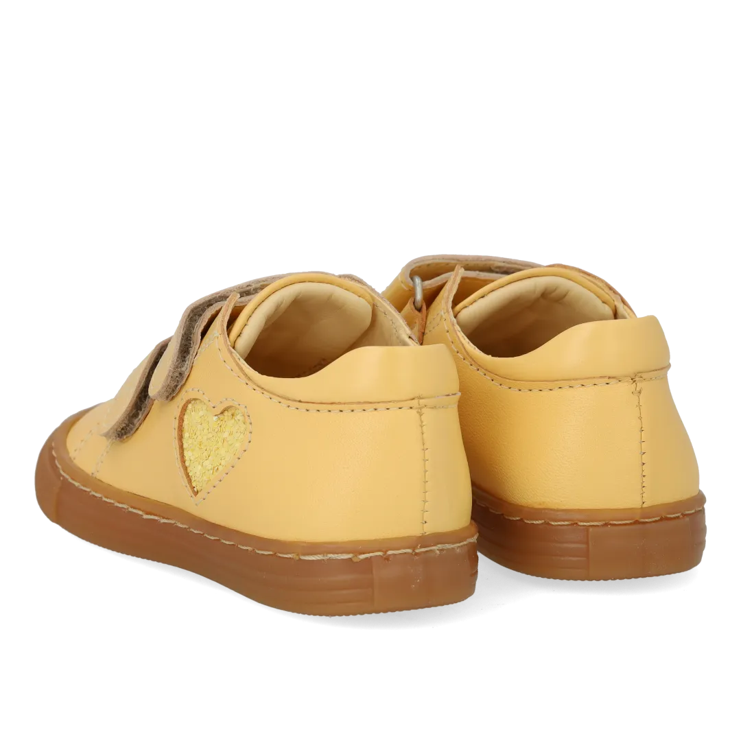 Angulus begynder sneakers læder med glitterhjerte