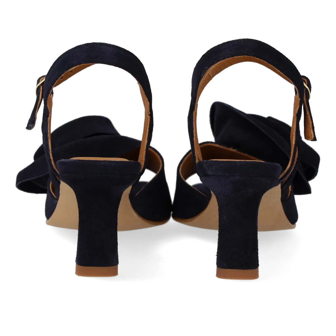 Angulus Højhælet Sandal med voluminøs rosedetalje sandal hæl
